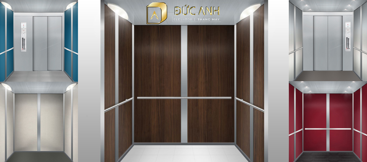 Mẫu thang máy gia đình thép phủ sơn tĩnh điện