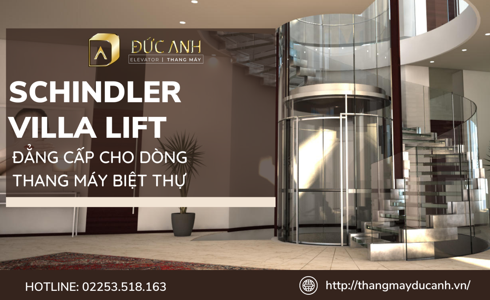 Dòng thang máy hàng đầu cho nhà biệt thự gọi tên Schindler Villa Lift