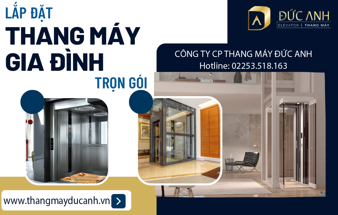 Chuyên lắp đặt thang máy 300kg dành cho gia đình 4 người