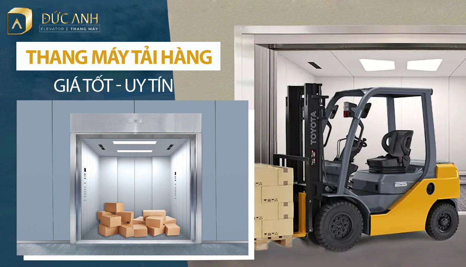Lắp đặt thang máy tải hàng cho KCN, xưởng sản xuất uy tín, giá tốt 2023