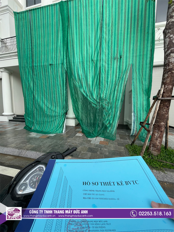 Bàn giao bản vẽ công trình lắp đặt thang máy 350kg tại Vinhome Marina