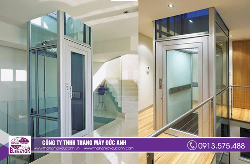 Thang máy gia đình 5 điểm dừng với thiết kế nhỏ gọn, tiết kiệm không gian