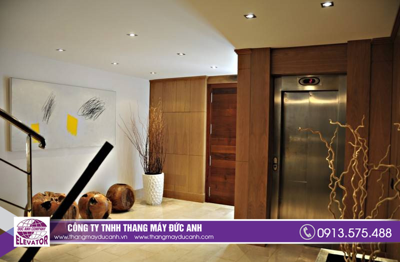 Mẫu thang máy biệt thự có thiết kế sang trọng ấn tượng