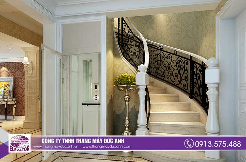 Sự tện nghi, sang trọng của thang máy sẽ nâng tầm đẳng cấp ngôi biệt thự của bạn