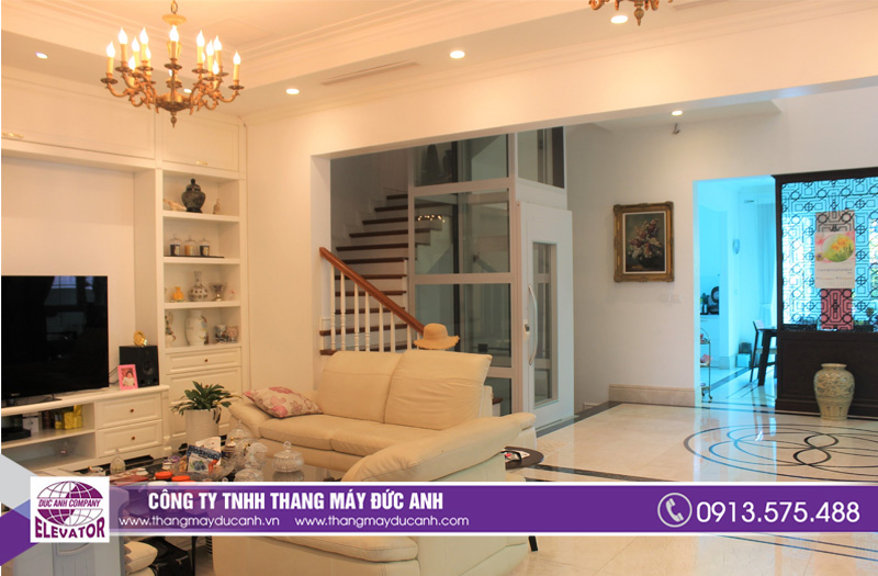 Mẫu thang máy dành cho biệt thự hiện đại