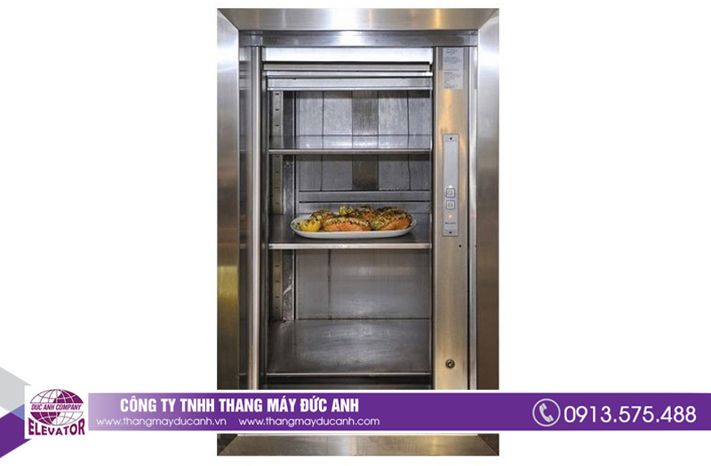 Thang máy tải thực phẩm được lắp đặt cho các nhà hàng, khách sạn