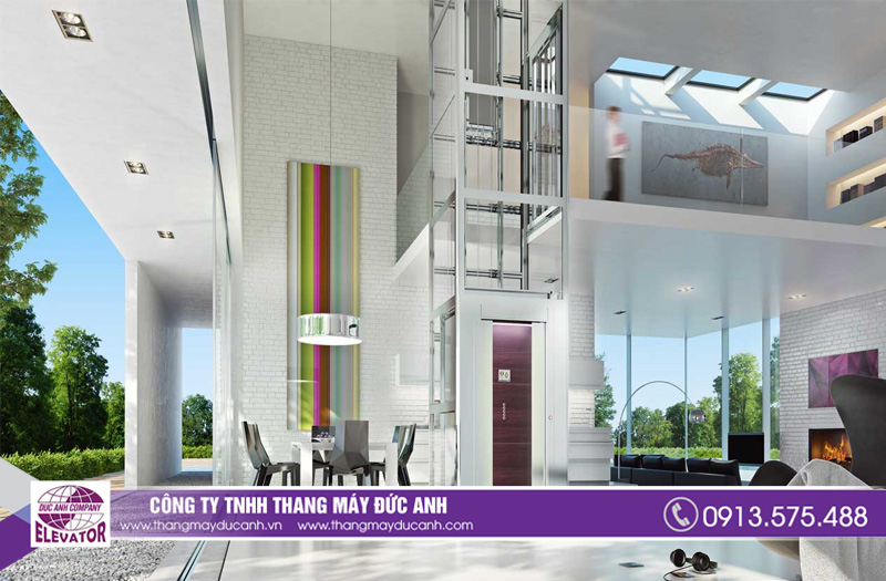 Thang máy gia đình thiết kế sang trọng tinh tế tại Thang máy Đức Anh