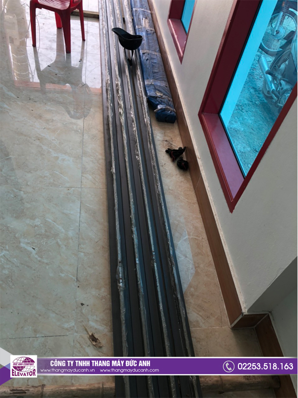 Hàng về chuẩn bị lắp đặt thang máy gia đình 350kg tại Thái Bình
