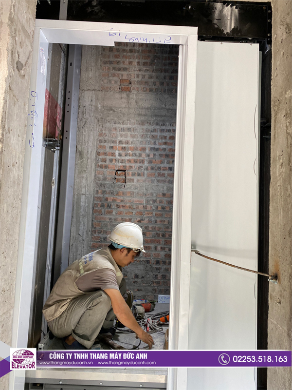 Lắp đặt công trình thang máy gia đình 350kg tại Kiến An Hải Phòng