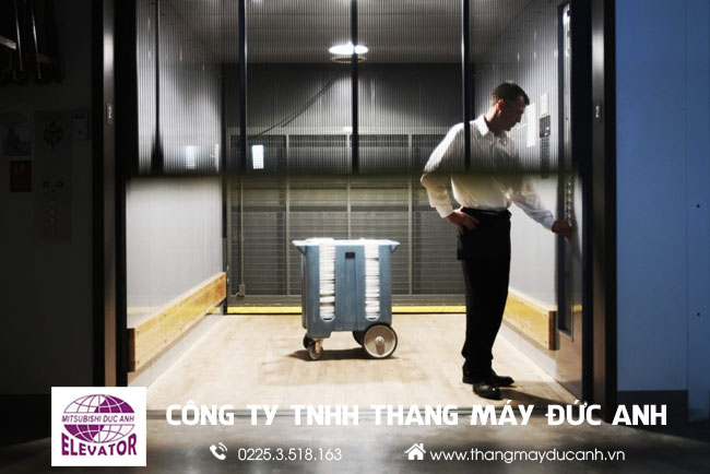 lắp đặt thang máy tải hàng mitsubishi 3000kg tại Hải Dương