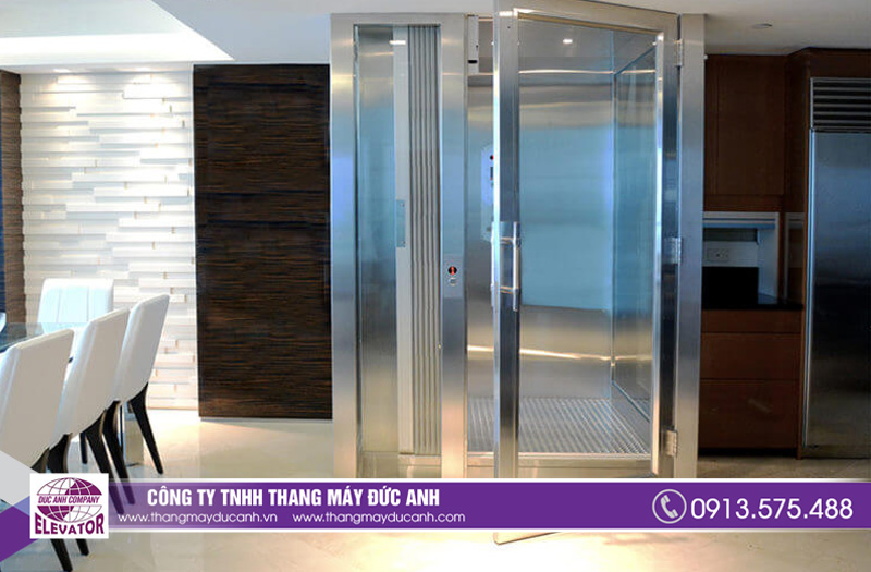 Mẫu thang máy lồng kính vuông tô điểm cho không gian nhà bạn