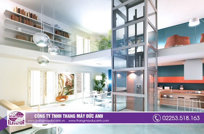 Thang máy lồng kính thiết kế cho nhà phố hiện đại