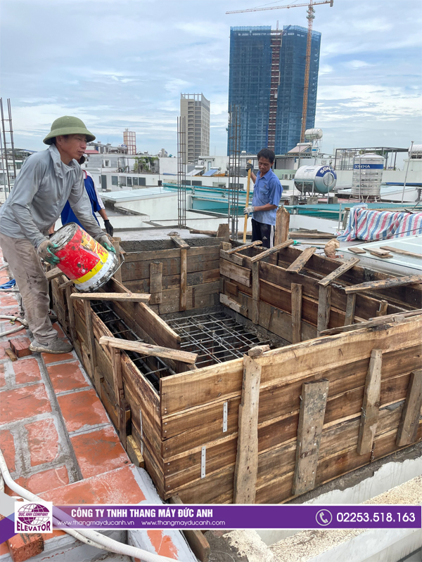 Tư vấn phòng máy dự án thang máy 350kg tại khu Waterfront Cầu Rào